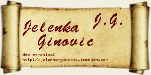 Jelenka Ginović vizit kartica